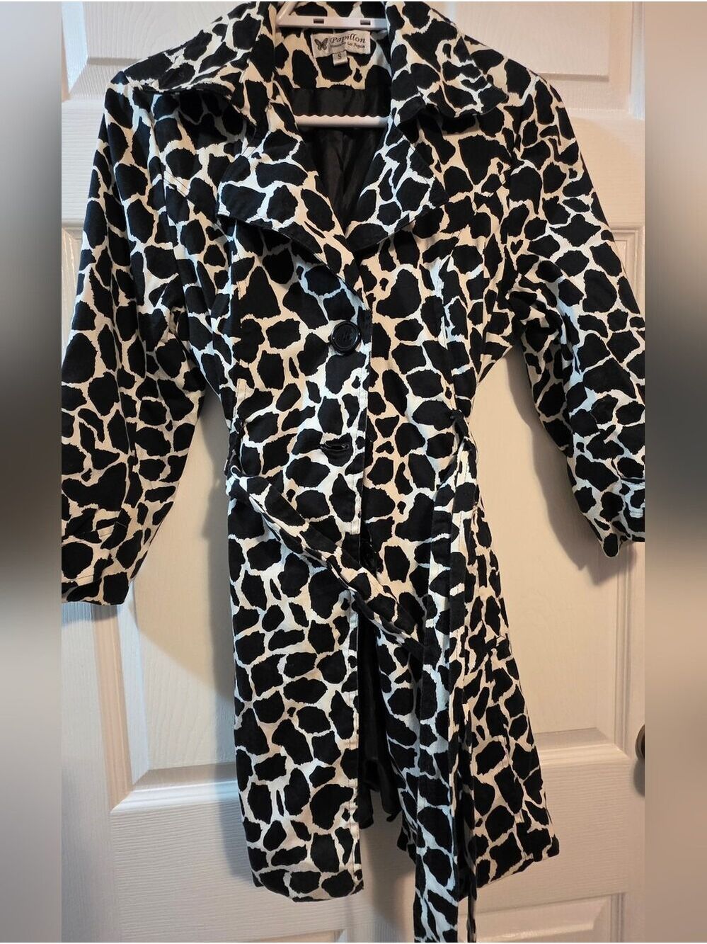 4/$97 Deal! Papillion Zebra Black & White Printed Pea Coat - Picture 2 of 13